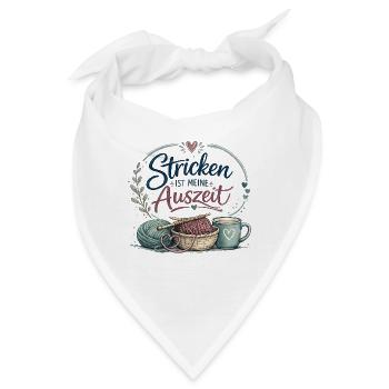 Stricken ist meine Auszeit - Bandana - Weiß - Vorne