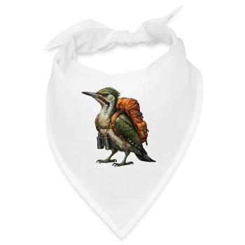 Vintage Explorer Grünspecht - Bandana - Weiß - Vorne