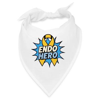 Endo Hero Comic Gelbes Band - Bandana - Weiß - Vorne