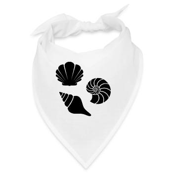 Muscheln - Bandana - Weiß - Vorne