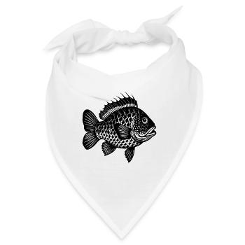 Crappie-Fisch - Bandana - Weiß - Vorne