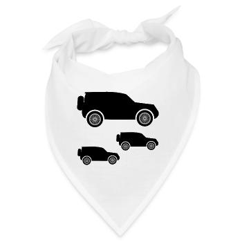 Autos - Bandana - Weiß - Vorne