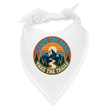 Leave the Road Take the Trails Design - Bandana - Weiß - Vorne