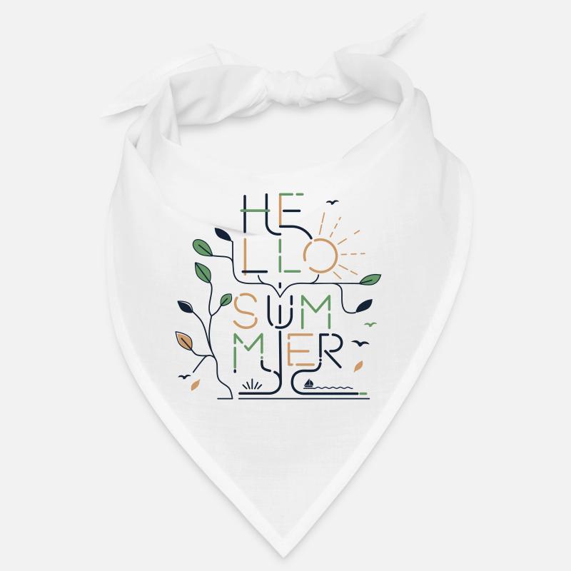 HELLO SUMMER VIBES – Minimale Monoline Bandana