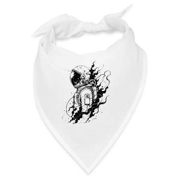 Astronaut zwischen Sternenstaub und Ewigkeit - Bandana - Weiß - Vorne