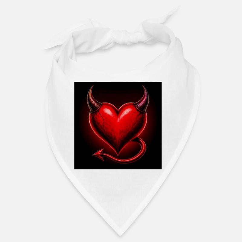 Cœur de Feu avec des Cornes et une Queue Bandana