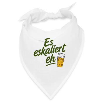 Es eskaliert eh - Bandana - Weiß - Vorne
