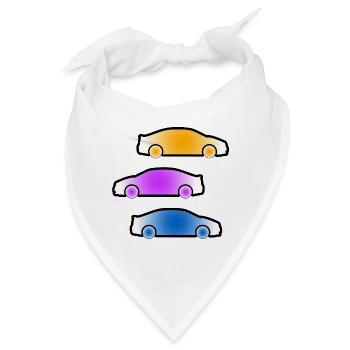 Autos - Bandana - Weiß - Vorne