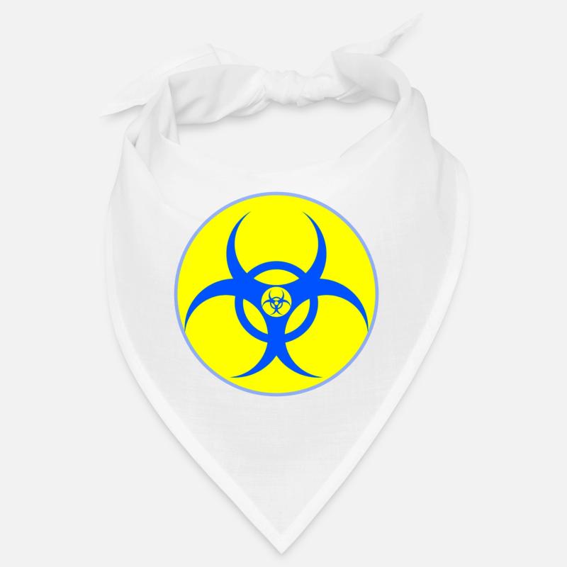 Blason Biohazard bleu électrique Bandana