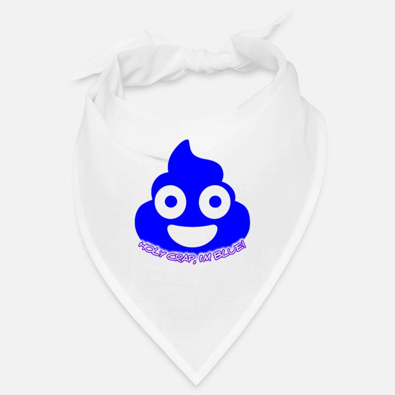 Éclat bleu des crottes - Bandana - blanc