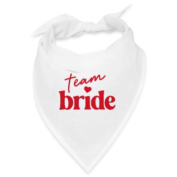 Team Bride! Herz - Bandana - Weiß - Vorne