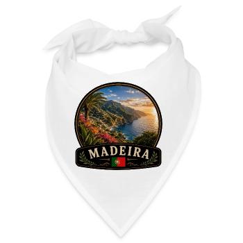 Madeira Funchal Paradies Blumen Atlantik Urlaub - Bandana - Weiß - Vorne