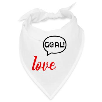 Love Football Tor - Bandana - Weiß - Vorne