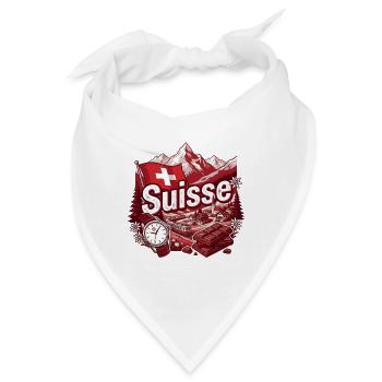 Schweiz, Schweiz Schweiz - Bandana - Weiß - Vorne