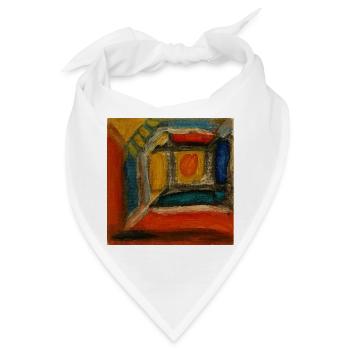 Farbiges Innenraum-Fragment - Bandana - Weiß - Vorne
