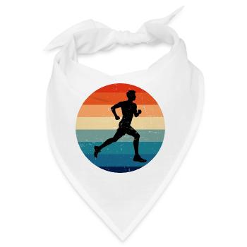 Geschenkidee für einen Running mit Running - Bandana - Weiß - Vorne