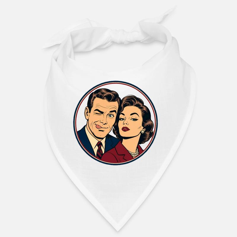 Retro Pop Paar Winking Duo Bandana