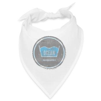 Ozean Krone Wellen Logo - Bandana - Weiß - Vorne