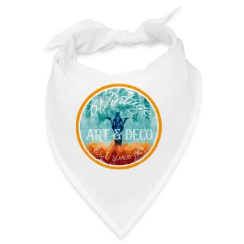 Vintage Art Deco  - Bandana - Weiß - Vorne