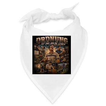 Ordnung ist das halbe Leben - Bandana - Weiß - Vorne