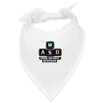 W A S D Dinge die mich bewegen PC Gamer - Bandana - Weiß - Vorne