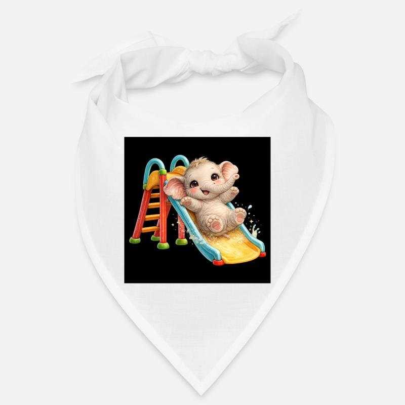 Bébé éléphant dans la cour de récréation Bandana