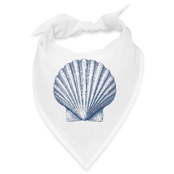 Muschel Meer Vintage Ozean - Bandana - Weiß - Vorne
