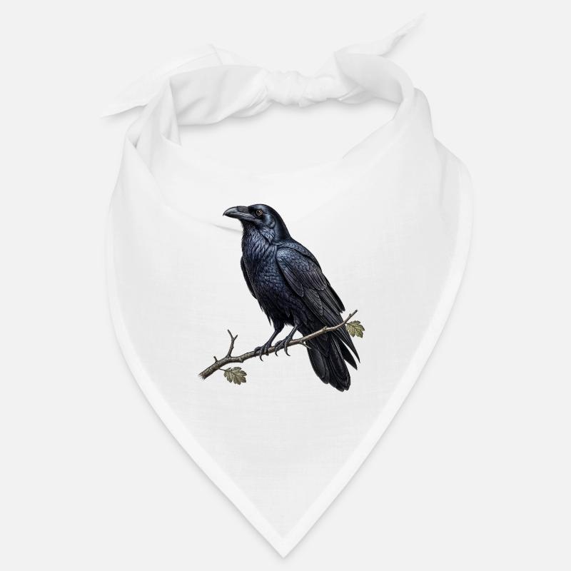 Common Raven - Corvus corax - Dark Academia Bandana