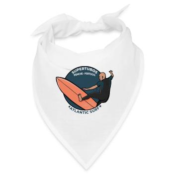 Supertubos Peniche Portugal Atlantic Surf Retro - Bandana - Weiß - Vorne