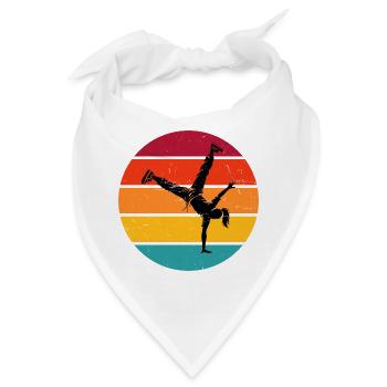 Breakdance Geschenkidee für eine Hip-Hop-Tänzerin - Bandana - Weiß - Vorne