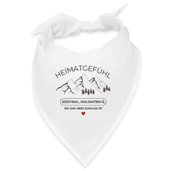 Heinatliebe  - Südtirol  - Dolomiten  - Bandana - Weiß - Vorne