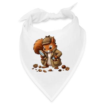 Detektiv Eichhörnchen Mantel - Bandana - Weiß - Vorne