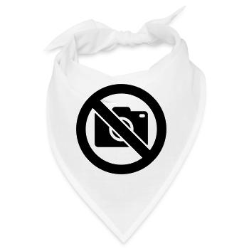 Fotografieren verboten, Keine Fotos - Bandana - Weiß - Vorne