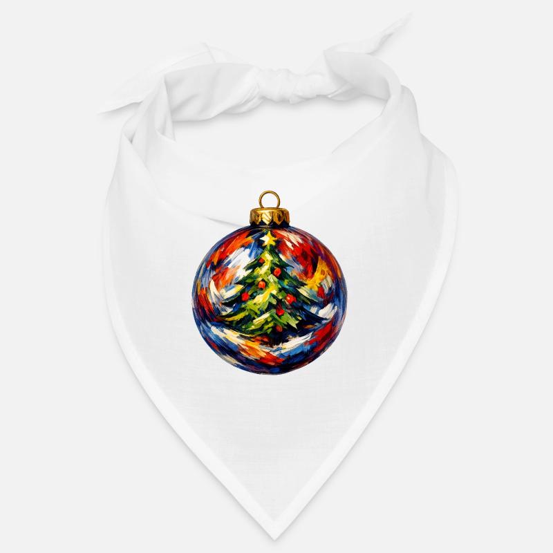 Weihnachtskugel mit Tannenbaummotiv . KI generiert Bandana