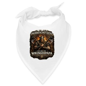 Ich bin nicht überbeschützend – Ich bin ein Wiking - Bandana - Weiß - Vorne