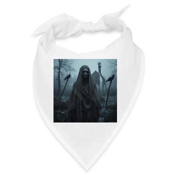Baba Jaga, die dunkle Hexe – Dunkle Fantasy - Bandana - Weiß - Vorne