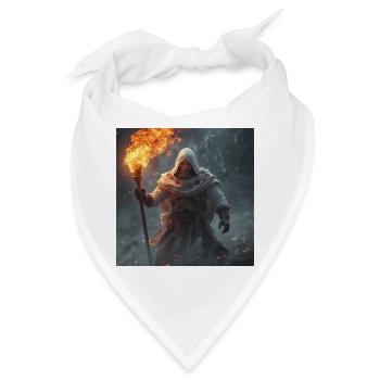 Slawischer Krieger Jarylo – Dunkle Fantasy - Bandana - Weiß - Vorne