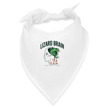 Lizard Brain Eidechse Gehirn Psychologie Profil - Bandana - Weiß - Vorne