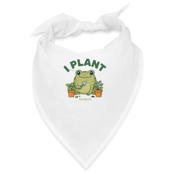 Frosch Gärtner Pflanzen Botanik Garten Amphibie - Bandana - Weiß - Vorne