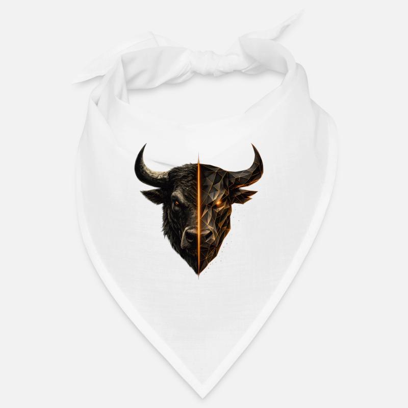 Cyber Bull Split Face Emblem Bandana