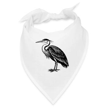 Großer Blaureiher - Bandana - Weiß - Vorne