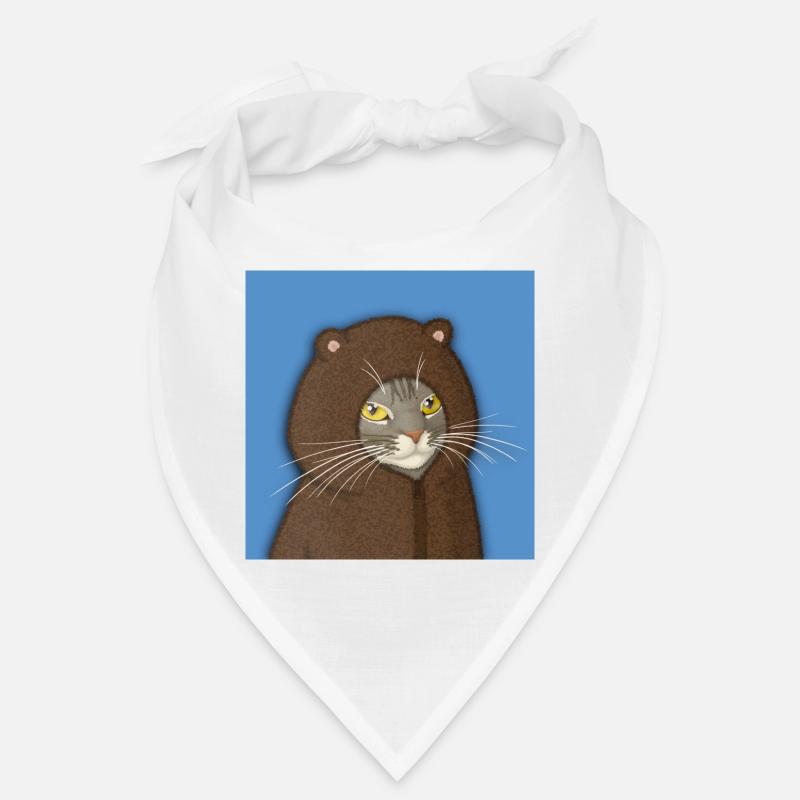 Portrait du Chat à Capuche d’Ours Bandana