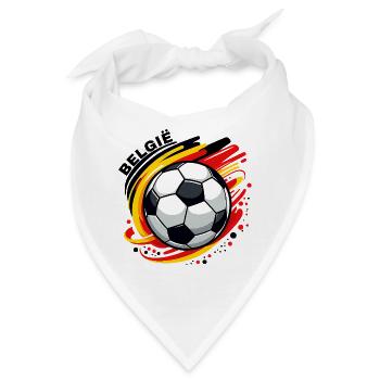 Belgischer Fußball - Bandana - Weiß - Vorne
