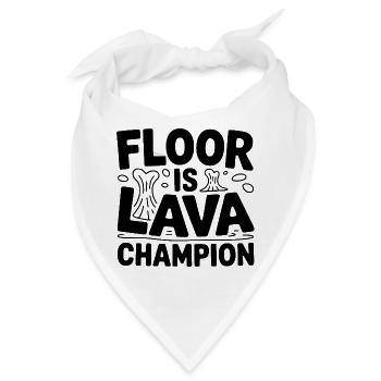 Der Boden ist Lava-Champion - Bandana - Weiß - Vorne