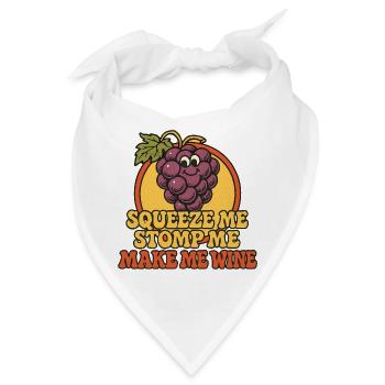 Grape Squeeze Wein Retro-Grafik - Bandana - Weiß - Vorne