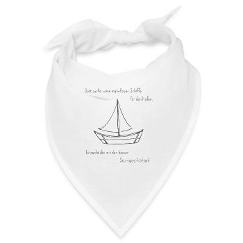 Gott sucht Schiffe (christlich- humorvolles Shirt) - Bandana - Weiß - Vorne