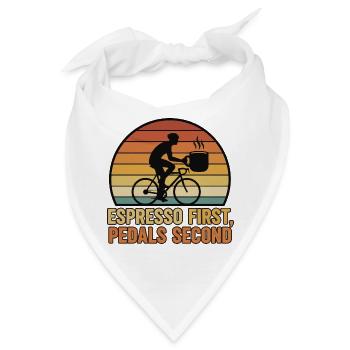 Espresso zuerst Pedale, zweite Retro-Zyklierung - Bandana - Weiß - Vorne