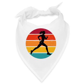 Geschenkidee für eine Running mit Running - Bandana - Weiß - Vorne