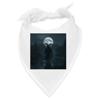Dämon – der gehörnte Dämon der slawischen Hinterland - Bandana - Weiß - Vorne