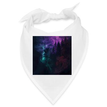 Der Geist des Waldes – surreale Melancholie - Bandana - Weiß - Vorne